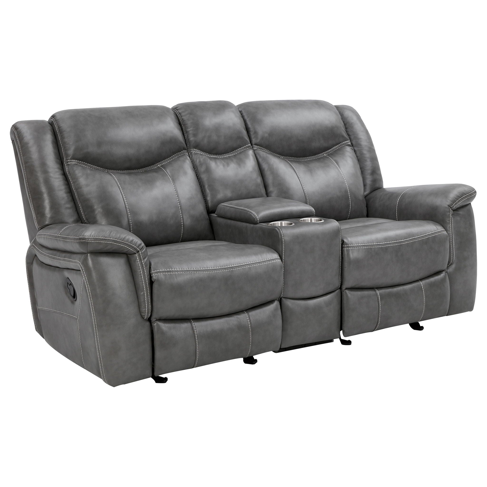 Carmen - Cool Motion Loveseat With Storage, With Reclining Function And Built In Storage - Gray by HouseOfZazla