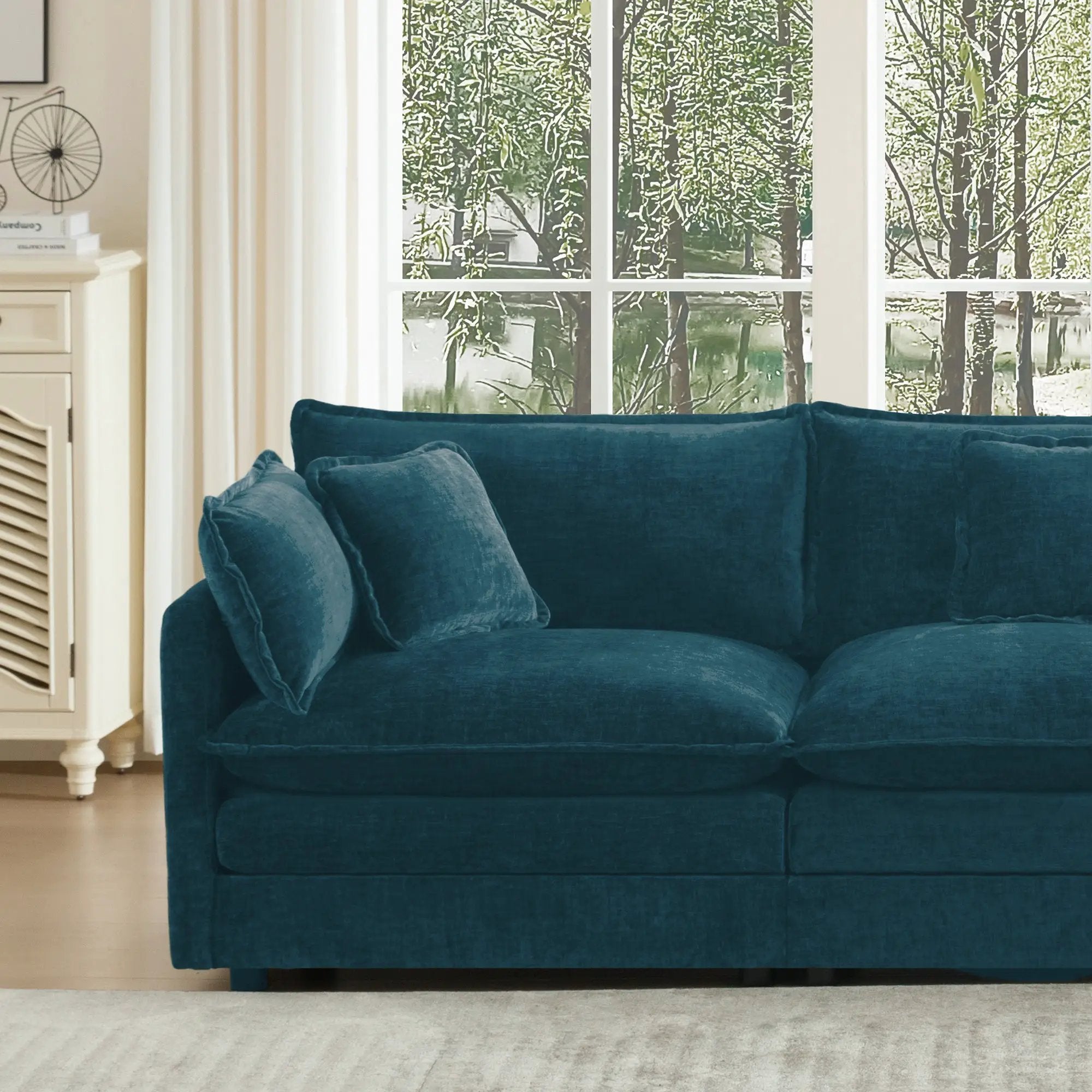Comfortable Deep Seat Reversible Modular 3 Seater Sectional Sofa by HouseOfZazla