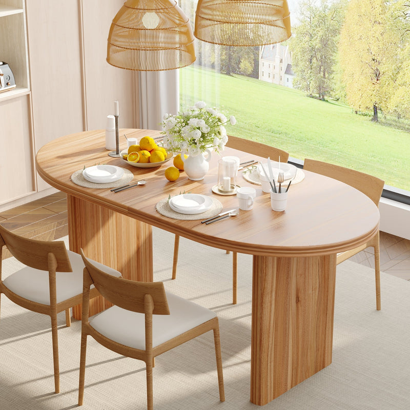 Modern Extendable Dining Table with Removable Extension Leaves by HouseOfZazla