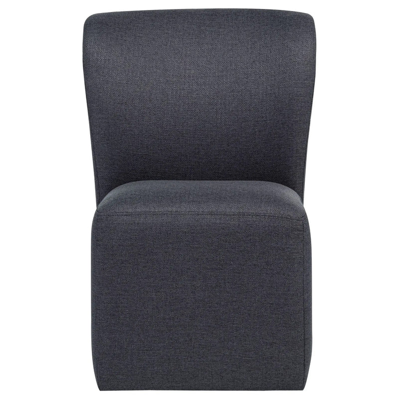 Jaelynn Upholstered Parsons Dining Side Chair Charcoal (Set of 2) by Unique Piece Furniture