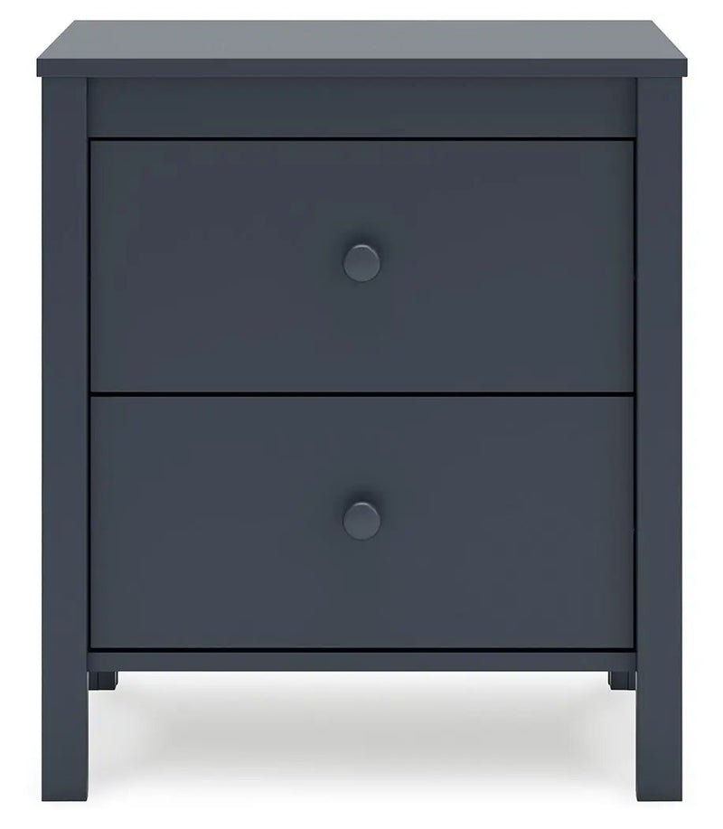 Simmenfort - Two Drawer Night Stand - Navy Blue by Unique Piece Furniture