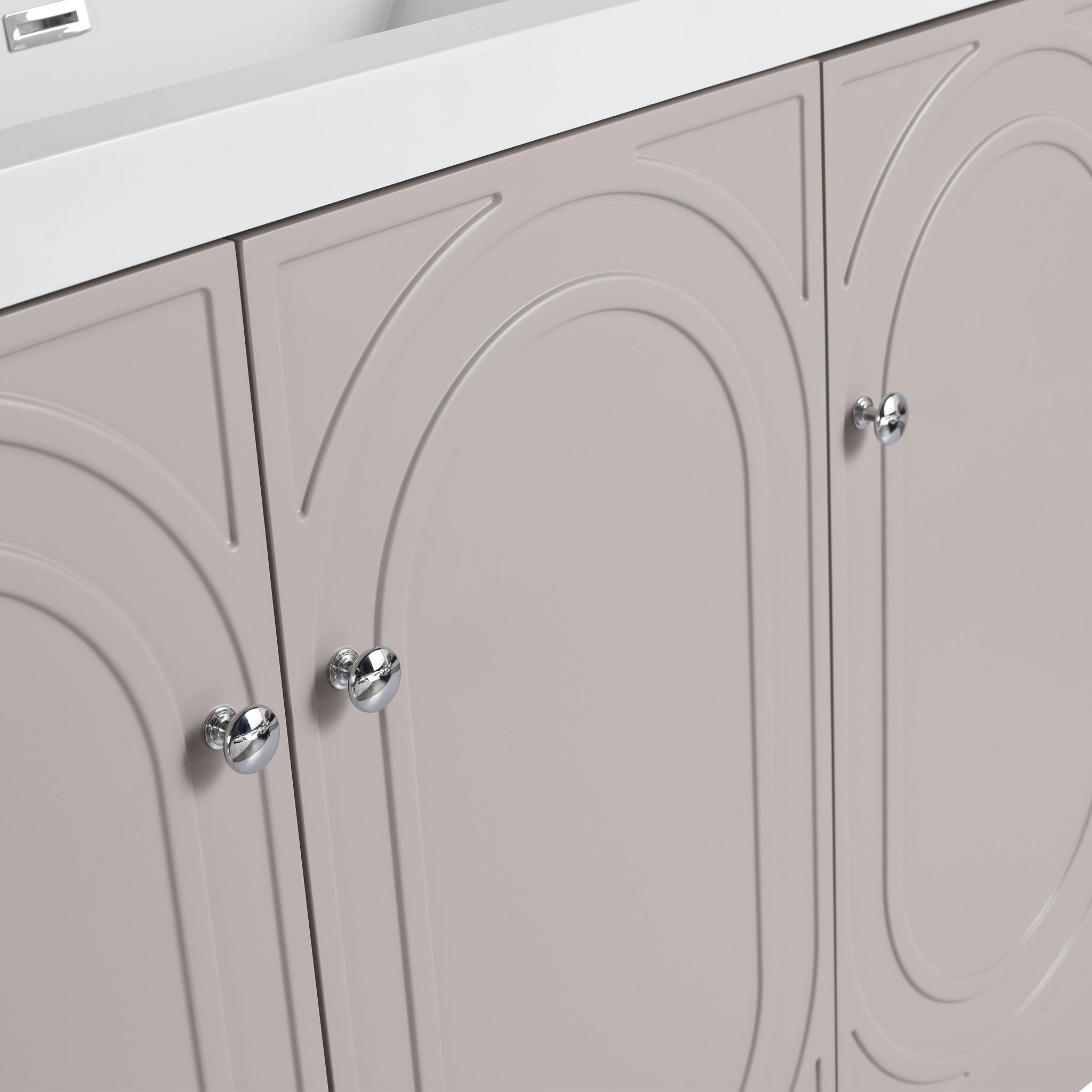 Modern Freestanding Bathroom Vanity With Soft Close Cabinet Doors by HouseOfZazla