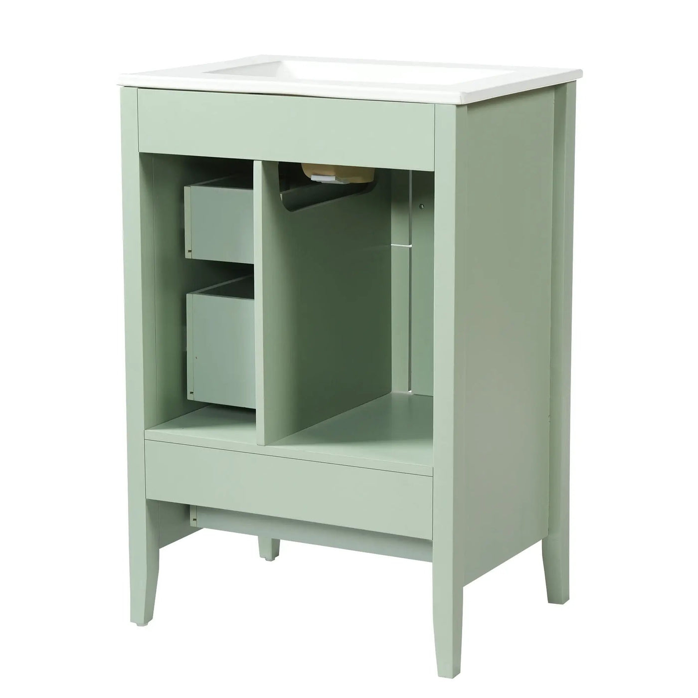 Retro Bathroom Vanity With Sink, Soft Closing Cabinet & Drawers by HouseOfZazla