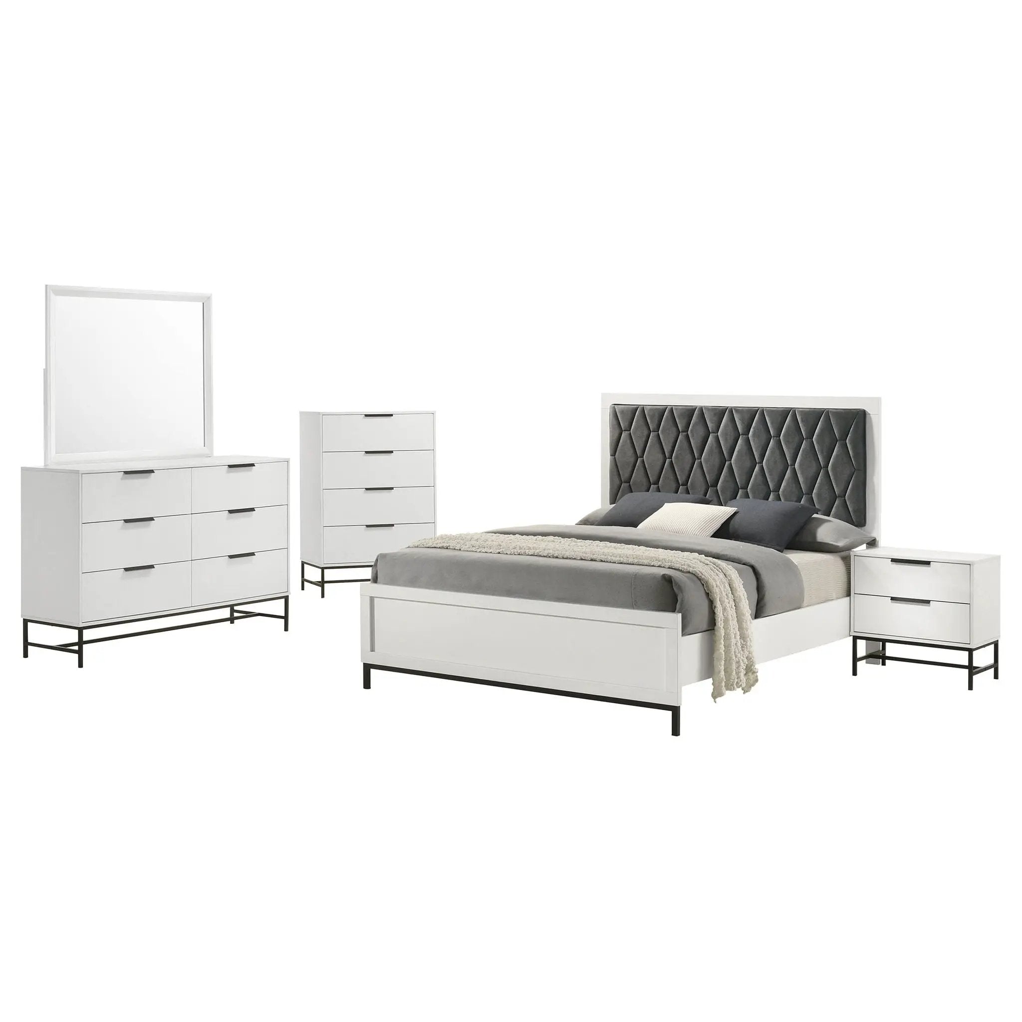 Sonora 5-piece California King Bedroom Set White by Unique Piece Furniture