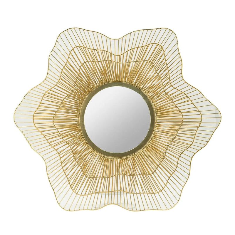 D27x2.4' Metal Starburst Wall Mirror, Wall Mounted Home Decor by HouseOfZazla