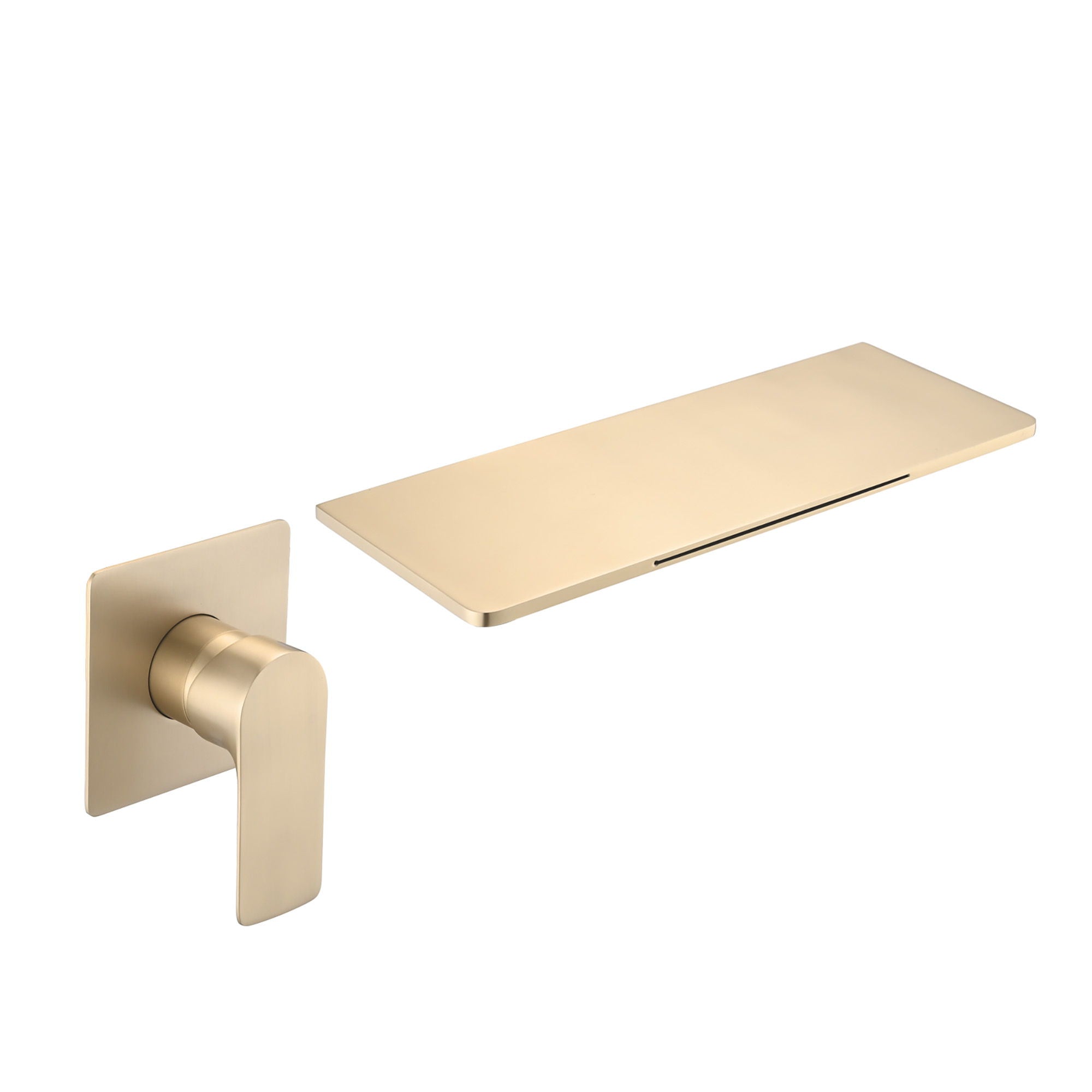 Modern Stainless Steel Waterfall Bathroom Sink Faucet With Single Handle Wall Mount by HouseOfZazla