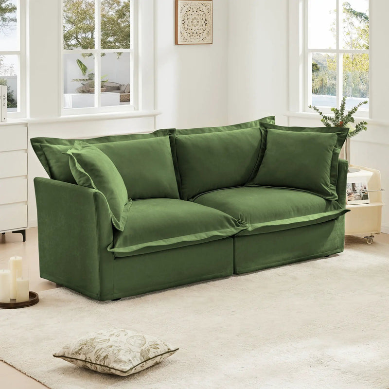 Modern Slipcovered 2-Seat Sofa by HouseOfZazla