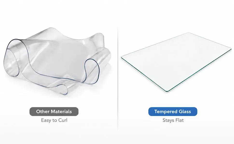 Clear Tempered Glass Table Mat - 20X32 Inch by HouseOfZazla