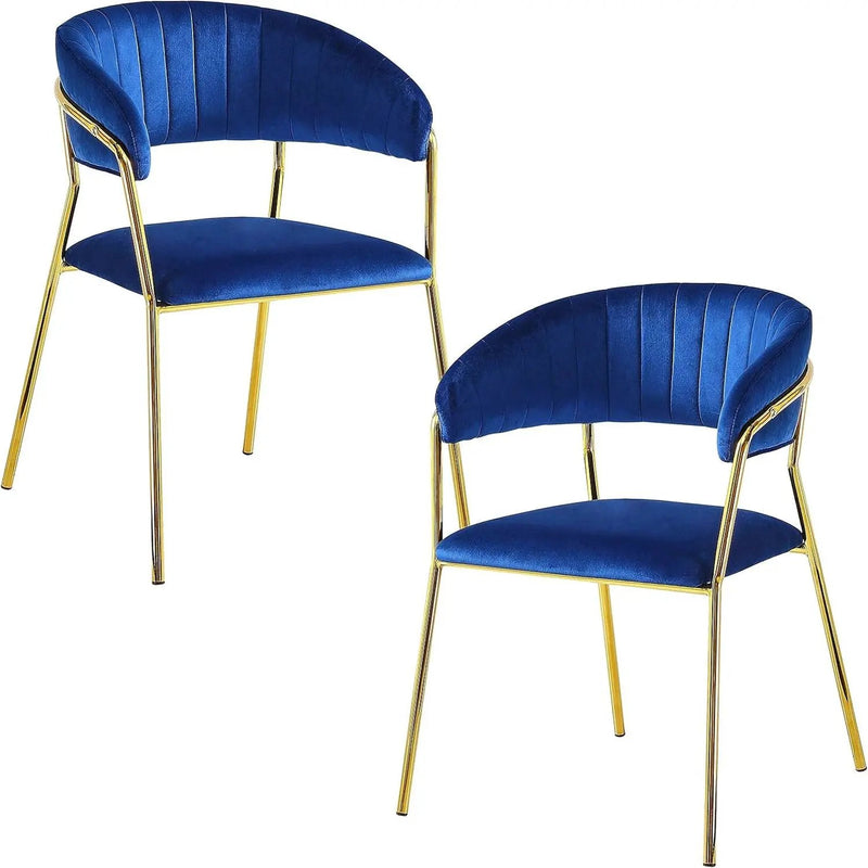 Accent Armchair For Home (Set of 2) - Blue by Unique Piece Furniture