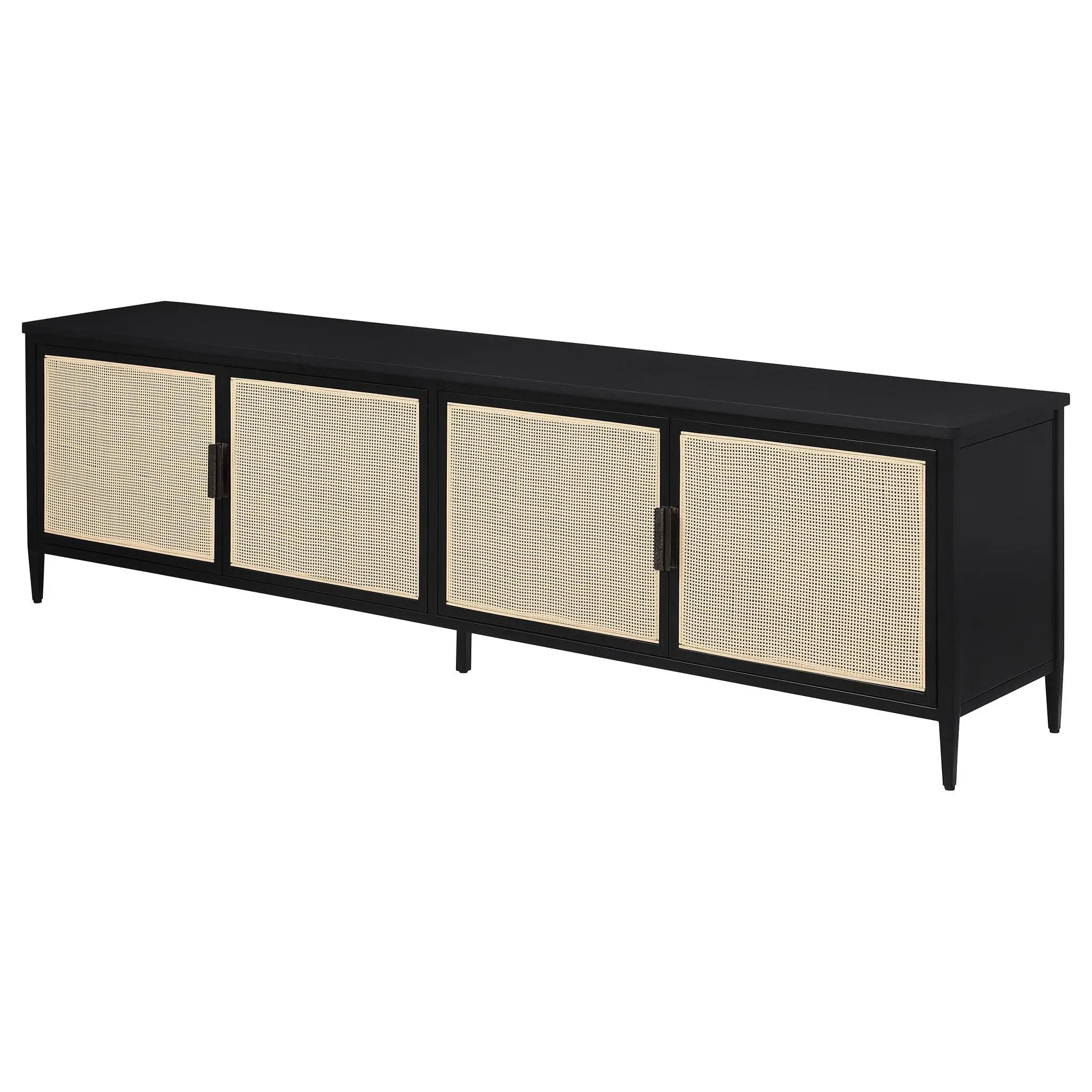 Amherst 4-door 78-inch Metal TV Stand Media Console Black by Unique Piece Furniture