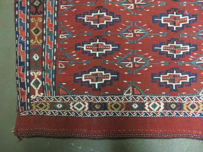 45" X 32" Antique Handmade Bokhara Turkoman Yomud Chuval Wool Rug Soumak NICE by Jewel Rugs