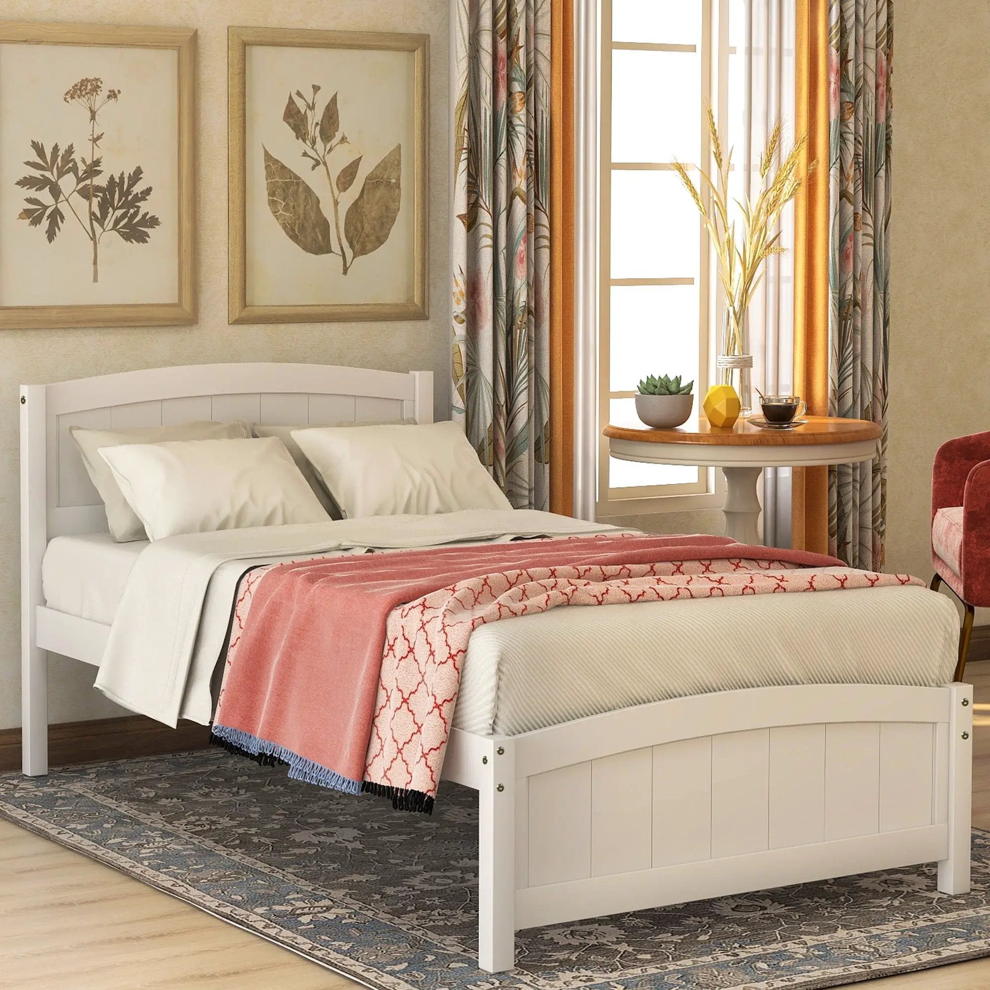 Platform Bed & Headboard, Footboard And Wood Slat Support by HouseOfZazla