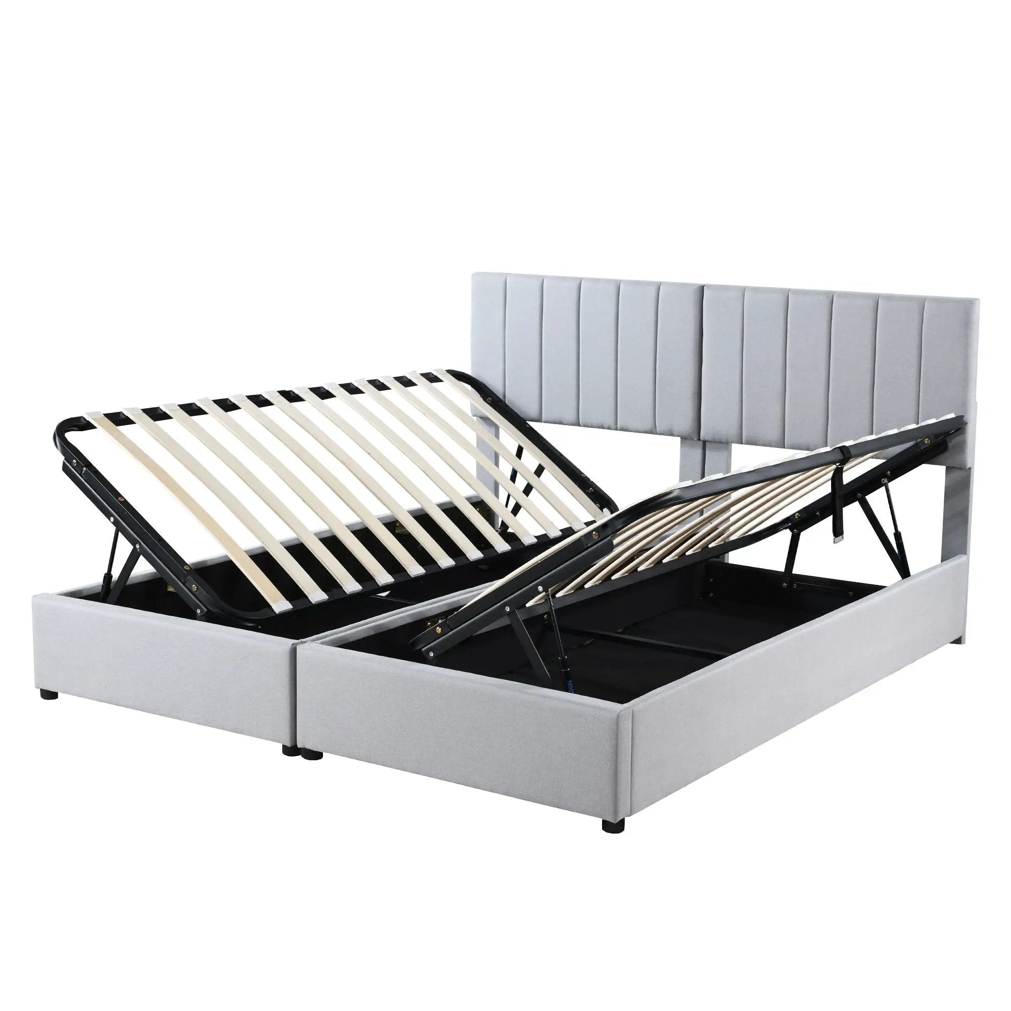 Upholstered Platform Bed With A Hydraulic Storage System by HouseOfZazla