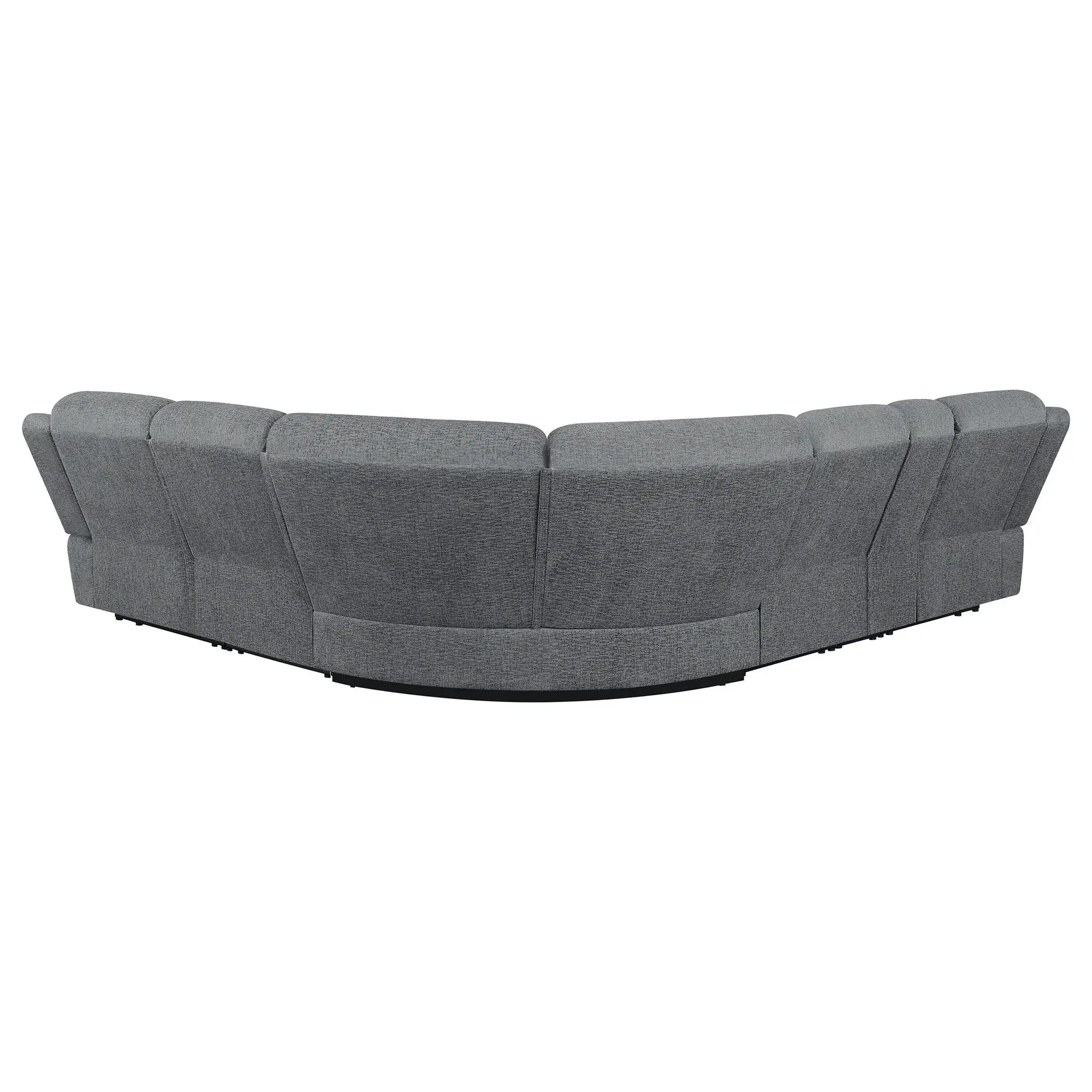 Bahrain 6-piece Modular Reclining Sectional Sofa Charcoal by Unique Piece Furniture