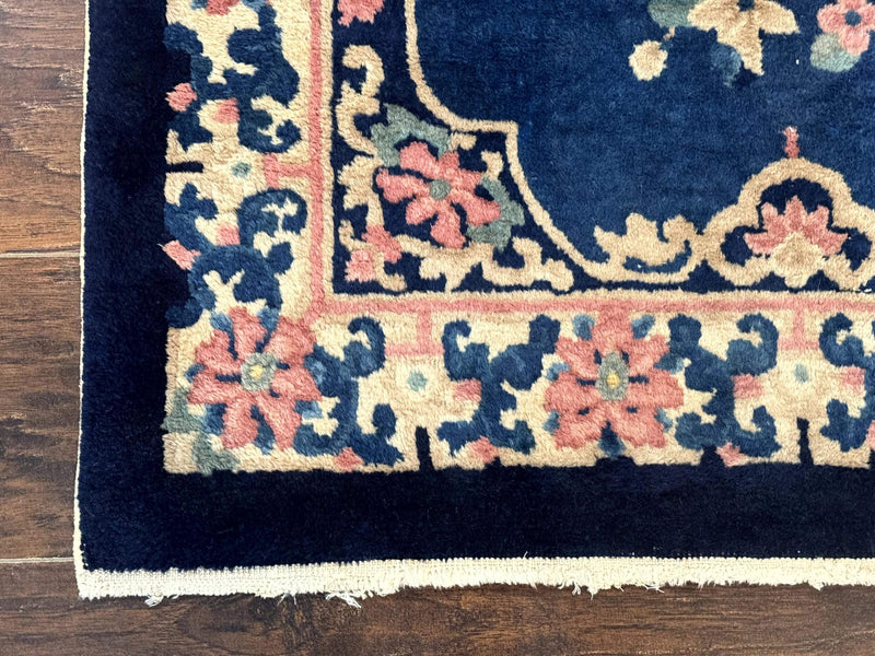 Chinese Rug 3x6, Peking Rug, Blue Chinese Wool Rug, Fete Rug by Jewel Rugs