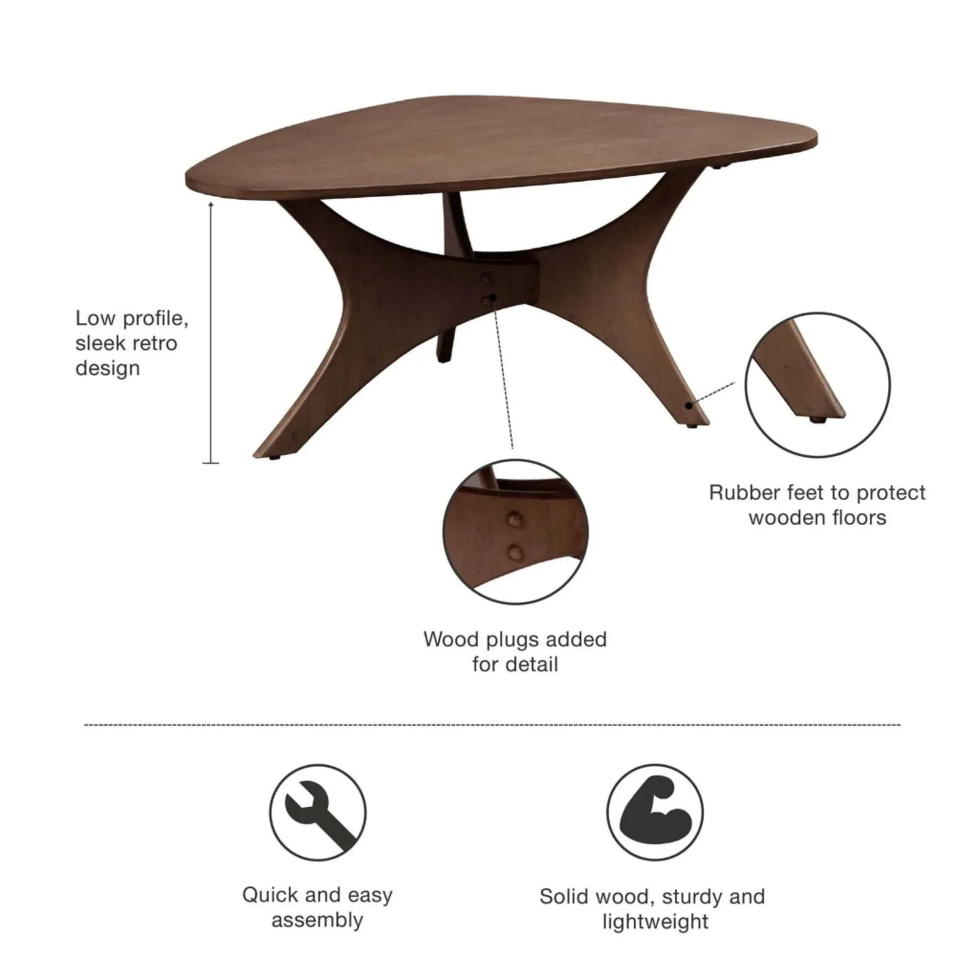 Triangle Table With Unique Design by HouseOfZazla
