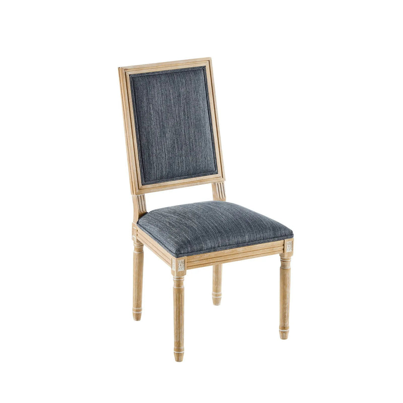 French Country Style Dining Chair With Upholstered Seating And Fluted Legs by HouseOfZazla