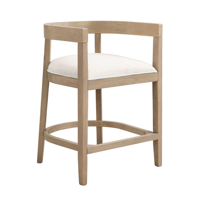 Modern Rubberwood Counter Stool Set With Upholstered Seats by HouseOfZazla