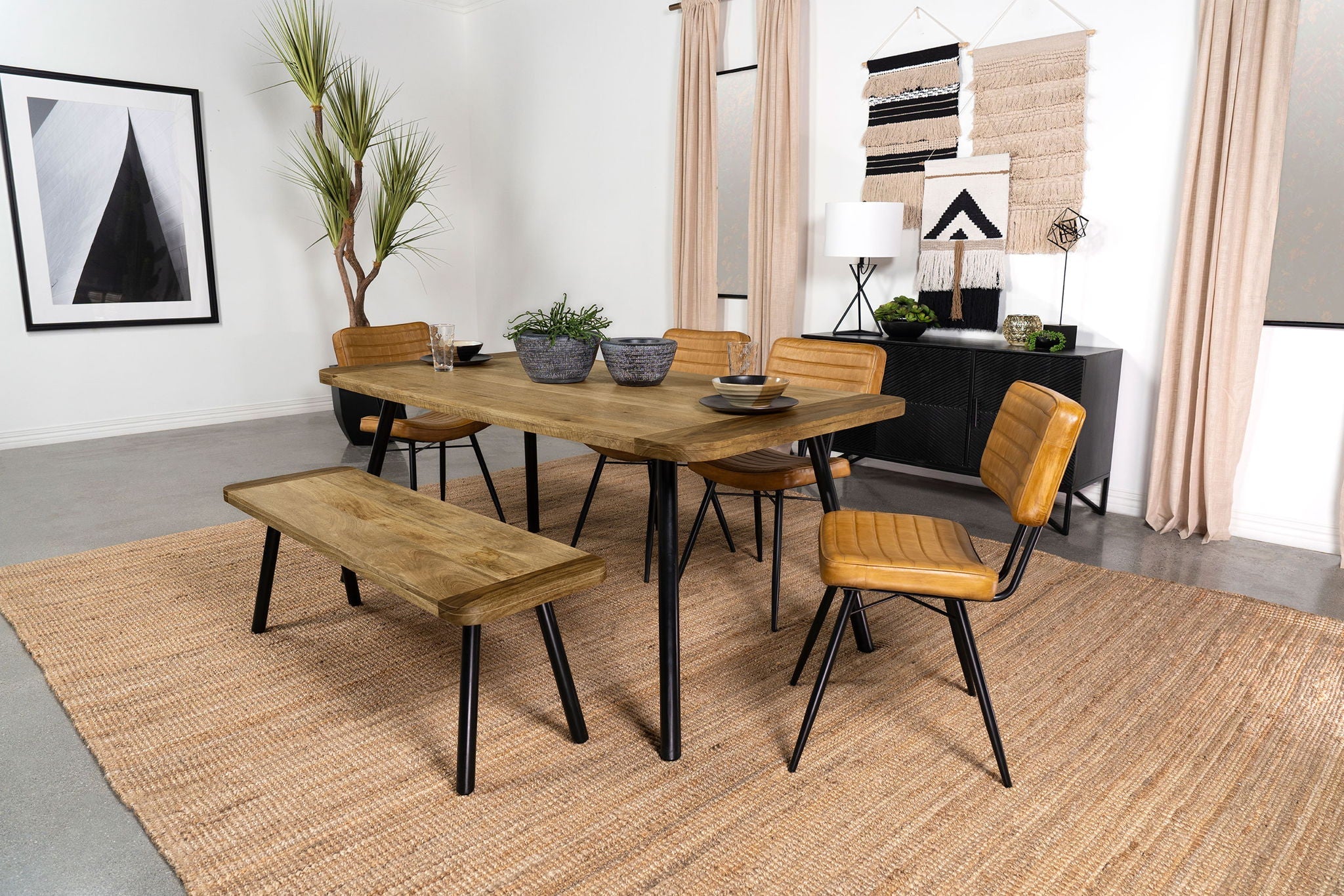 Maverick 70-inch Solid Wood Dining Table Natural Mango by Unique Piece Furniture