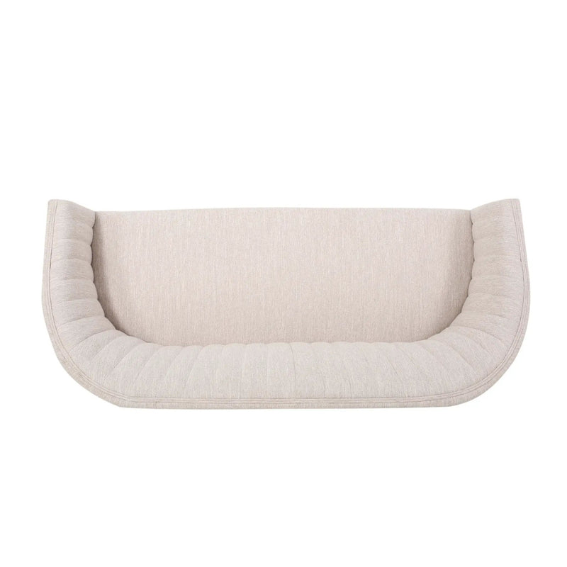 Mid Century Modern Loveseat With Channel Stitched Backrest by HouseOfZazla
