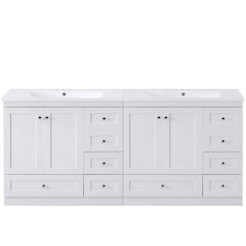Shaker Free Standing Bathroom Vanity Cabinet & Sink, Soft Close Drawers, Soft Close Doors
