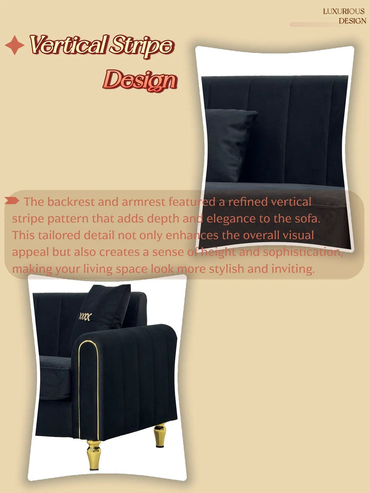 Modern 3-Seater Sofa Couch for Living Room by HouseOfZazla