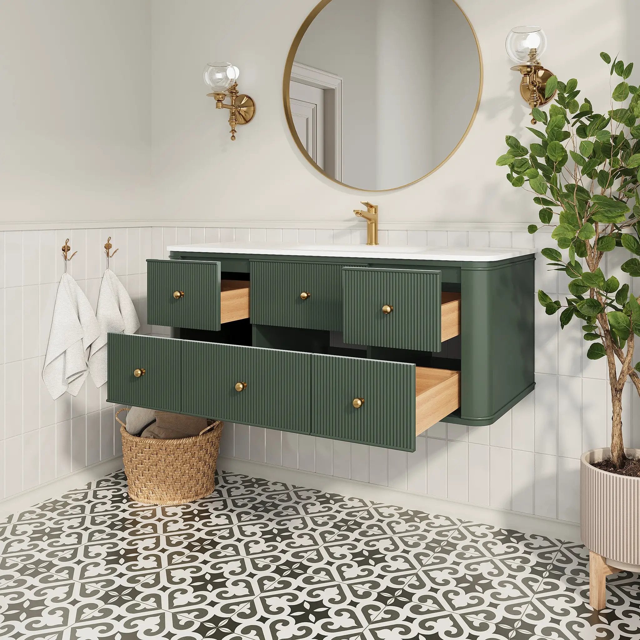 48" Wall Mounted & Floating Single Bathroom Vanity by HouseOfZazla