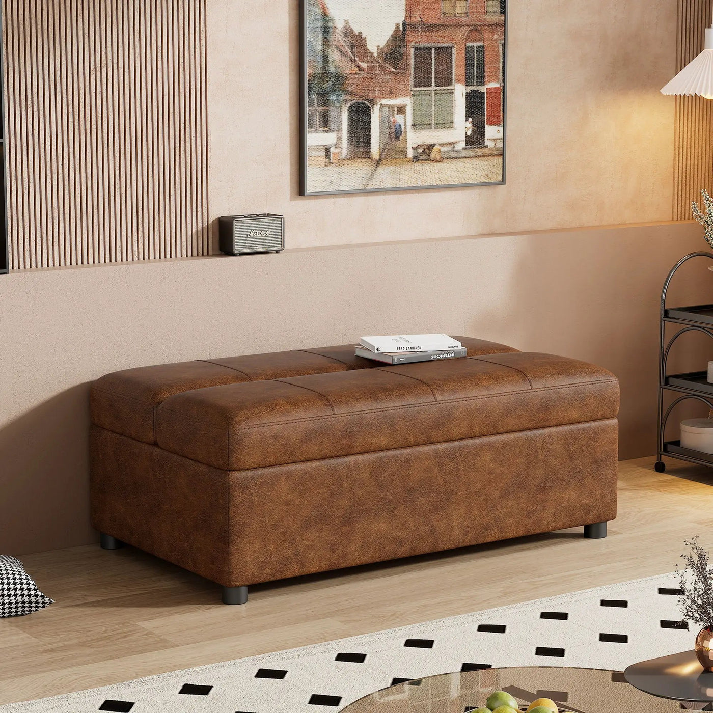 Twin Size Folding Ottoman Sleeper Bed With Mattress Convertible Guest Bed by Unique Piece Furniture