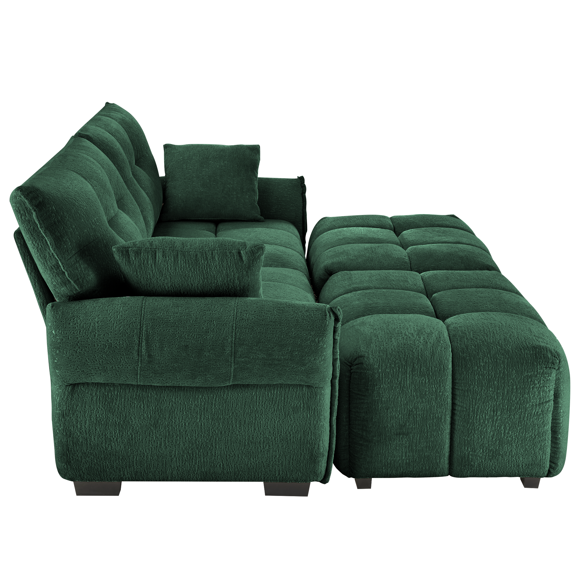 2 Seater Sofa Set With 2 Ottomans And Throw Pillows by HouseOfZazla