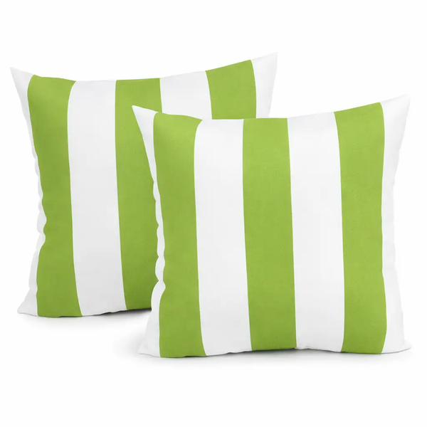 2 Pack Outdoor Throw Pillows, Waterproof & Fade-Resistant Patio Cushions (18x18 Inch)
