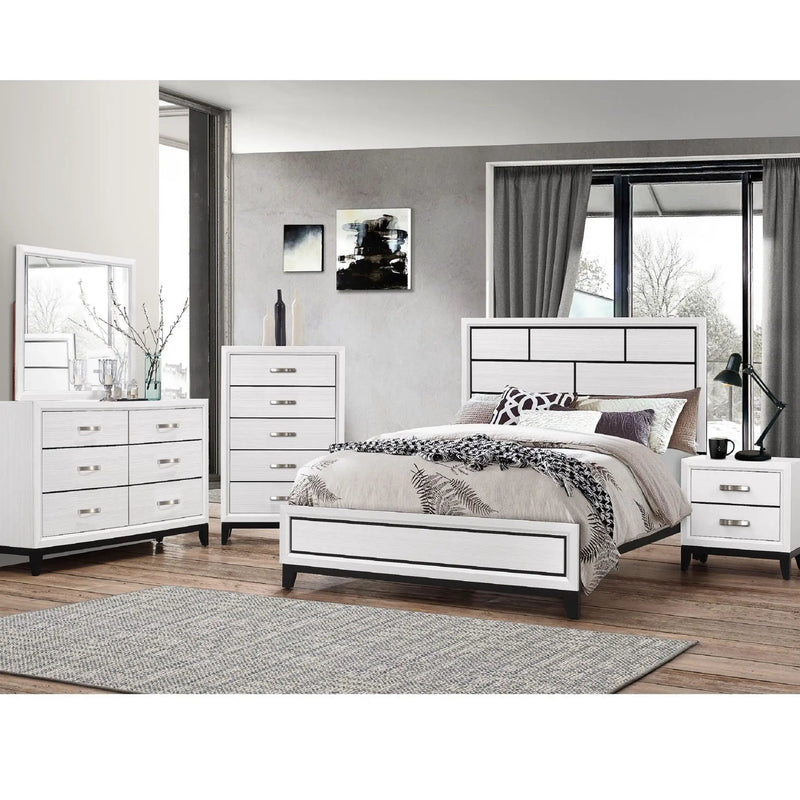 2 Drawer Nightstand With Handles Furniture For Bedroom - White by Unique Piece Furniture
