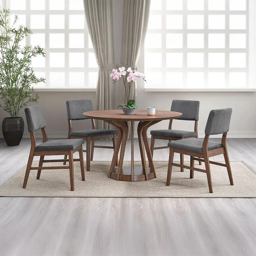 Seda - Round Dining Table - Walnut by Unique Piece Furniture