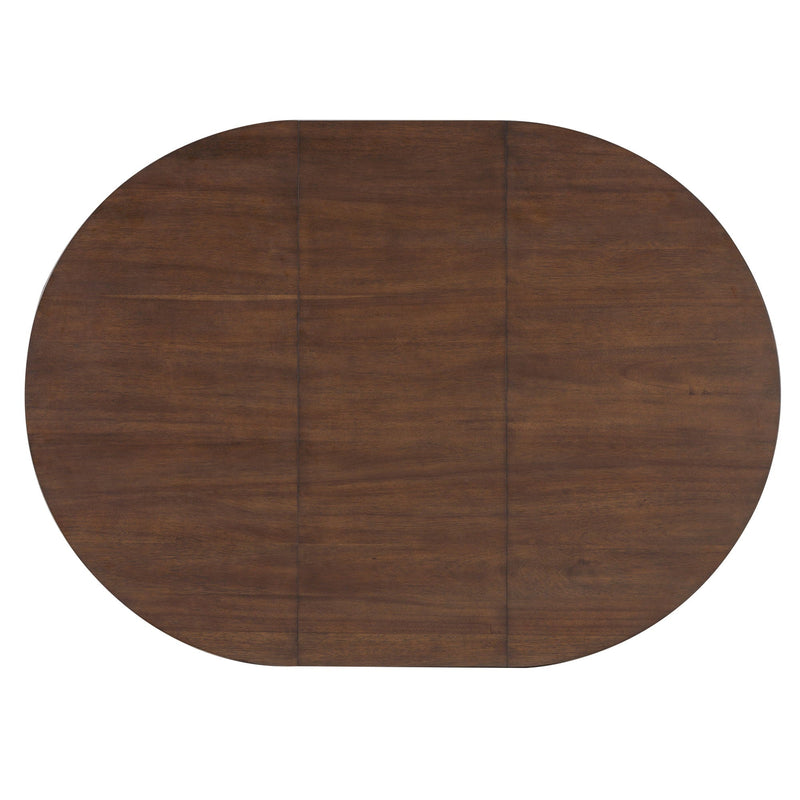 Dining Set With Leaf Round Table And 4 Upholstered Chairs