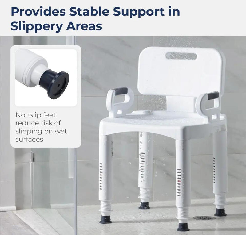 Drive Medical RTL12505 Shower Chair with Back and Arms by Selzalot