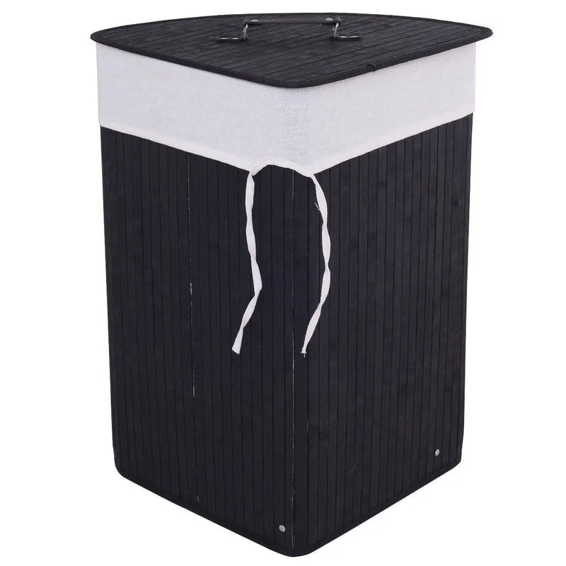 Corner Bamboo Hamper Laundry Basket by DirectDeals