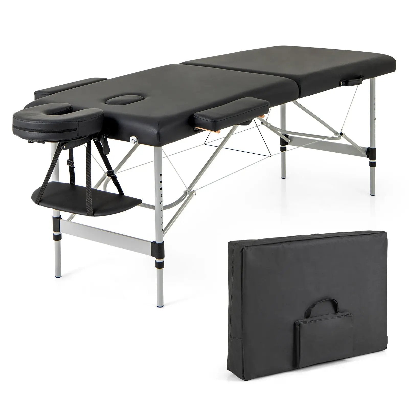 84 Inches Professional Massage Lash Bed with Carrying Bag-Black by DirectDeals