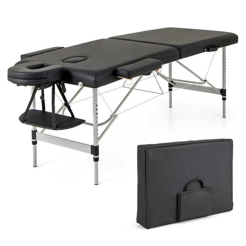 84 Inches Professional Massage Lash Bed with Carrying Bag-Black by DirectDeals