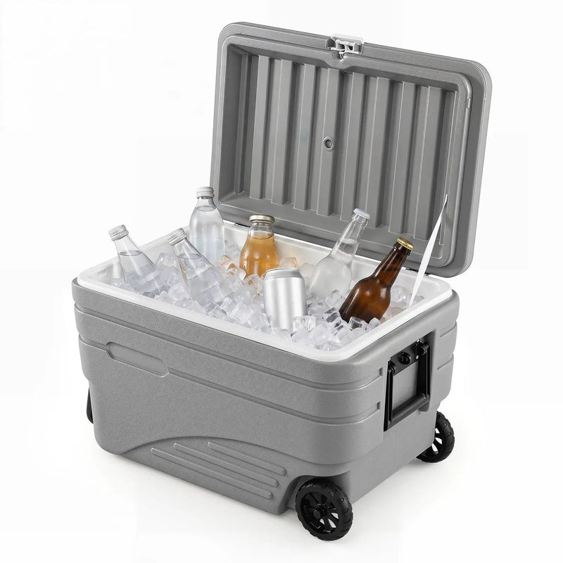 84 Quart Wheeled Cooler with Pull Handle by DirectDeals
