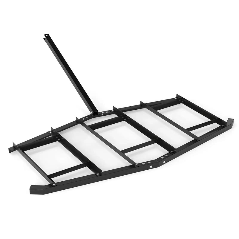 84 inch Wide Driveway Drag Tow Behind Landscape Leveling Rake with Reinforced Bars-Black by DirectDeals