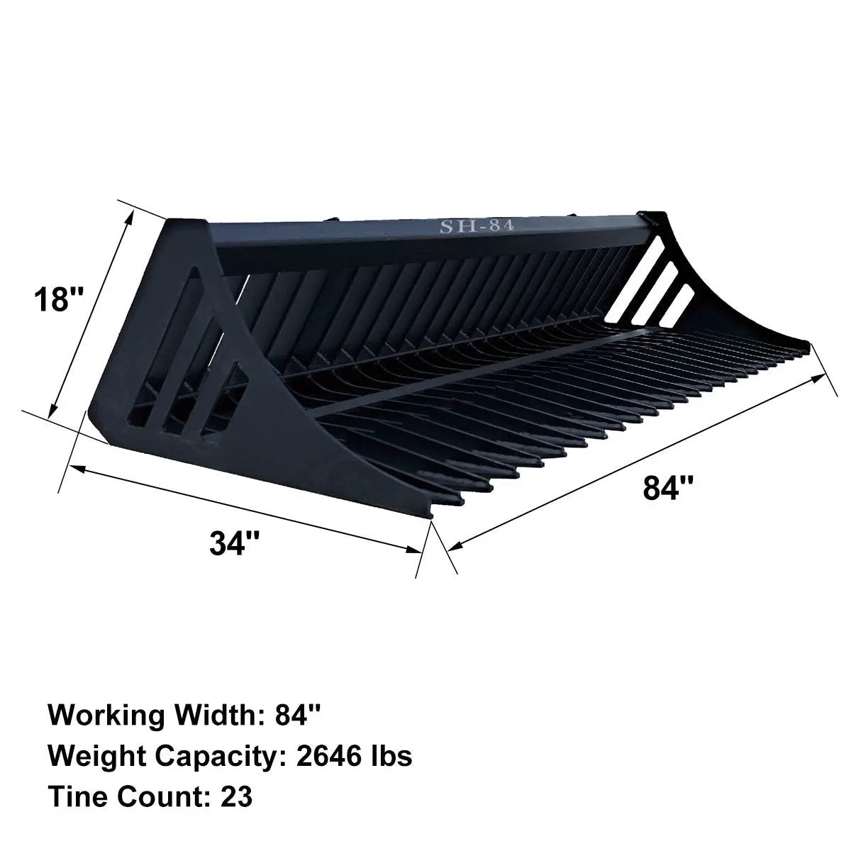 Greatbear Universal & Heavy-Duty Skid Steer Rock Bucket by Chery Industrial