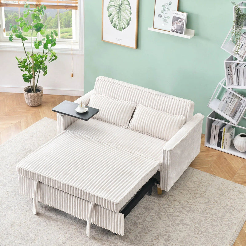 Pull Out Sofa With Movable Tabletop And USB Ports by Unique Piece Furniture