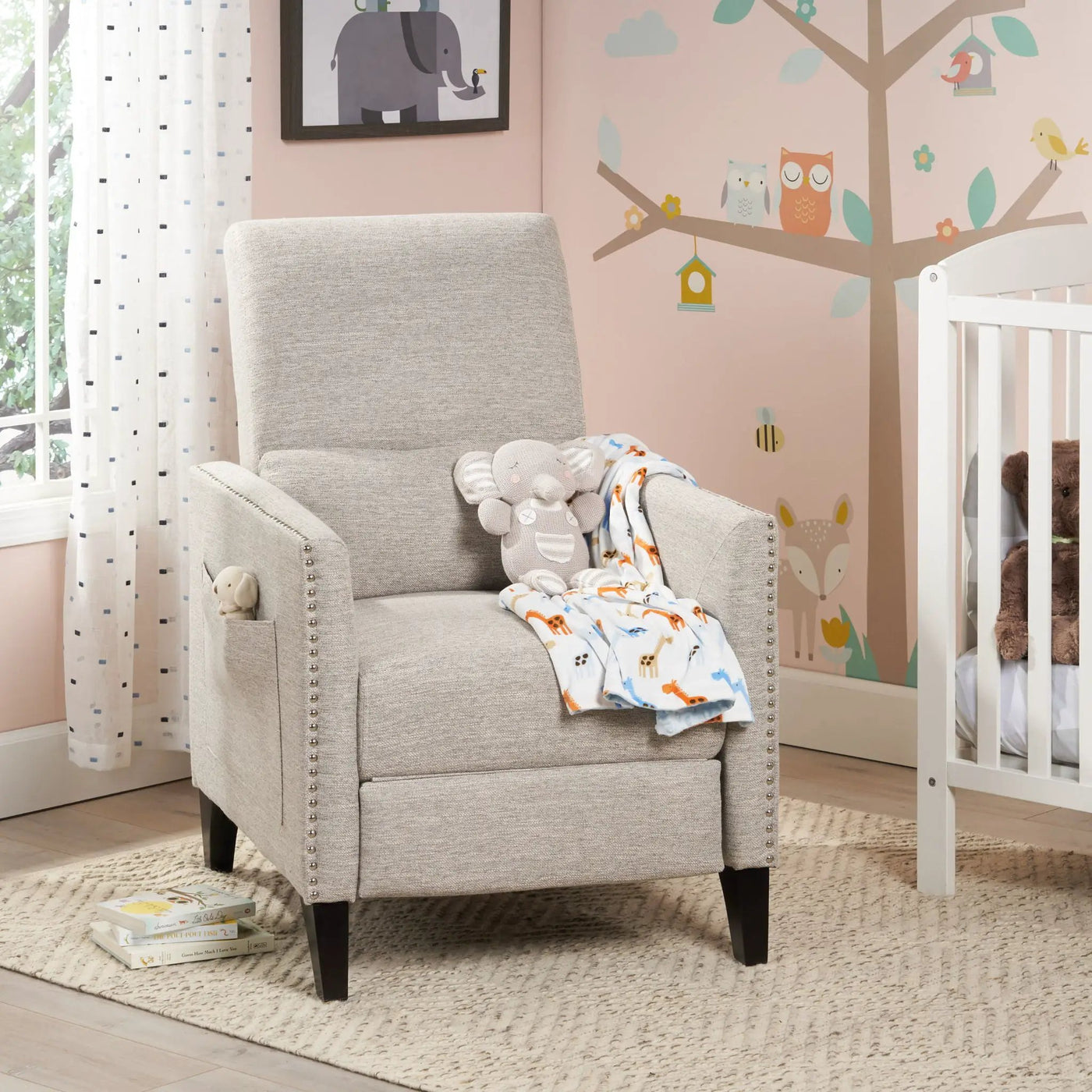 Kiersten - Contemporary Fabric Pushback Recliner by Unique Piece Furniture