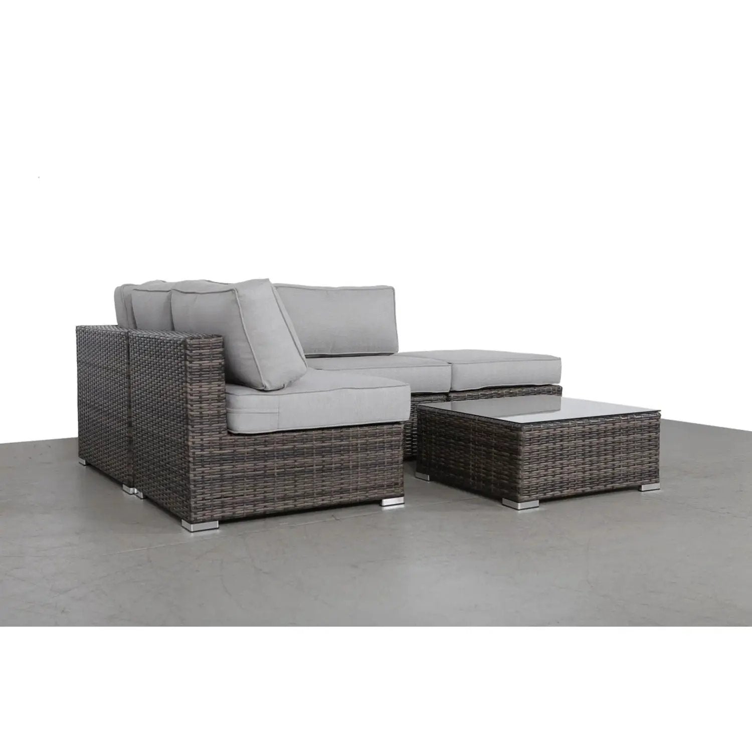 Seating Set With Cushions Handcrafted Wicker Design by HouseOfZazla