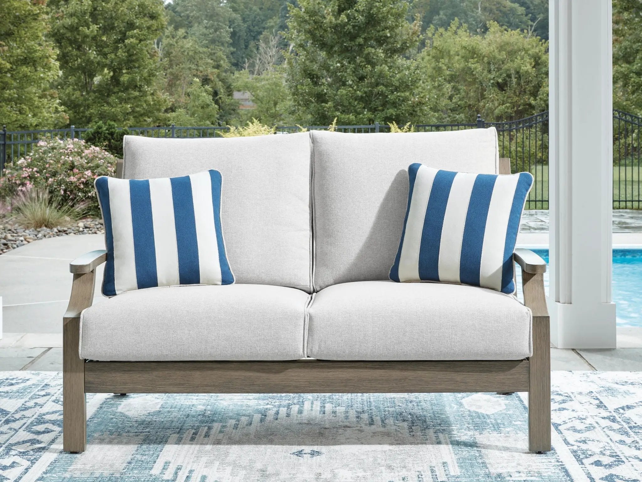 Rainier Ranch - Loveseat With Cushion - Brown / Beige by Unique Piece Furniture