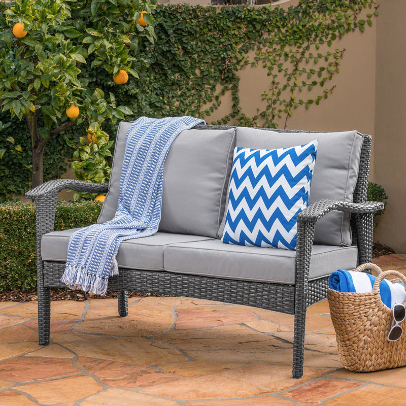 Honolulu Loveseat - Gray / Silver by HouseOfZazla