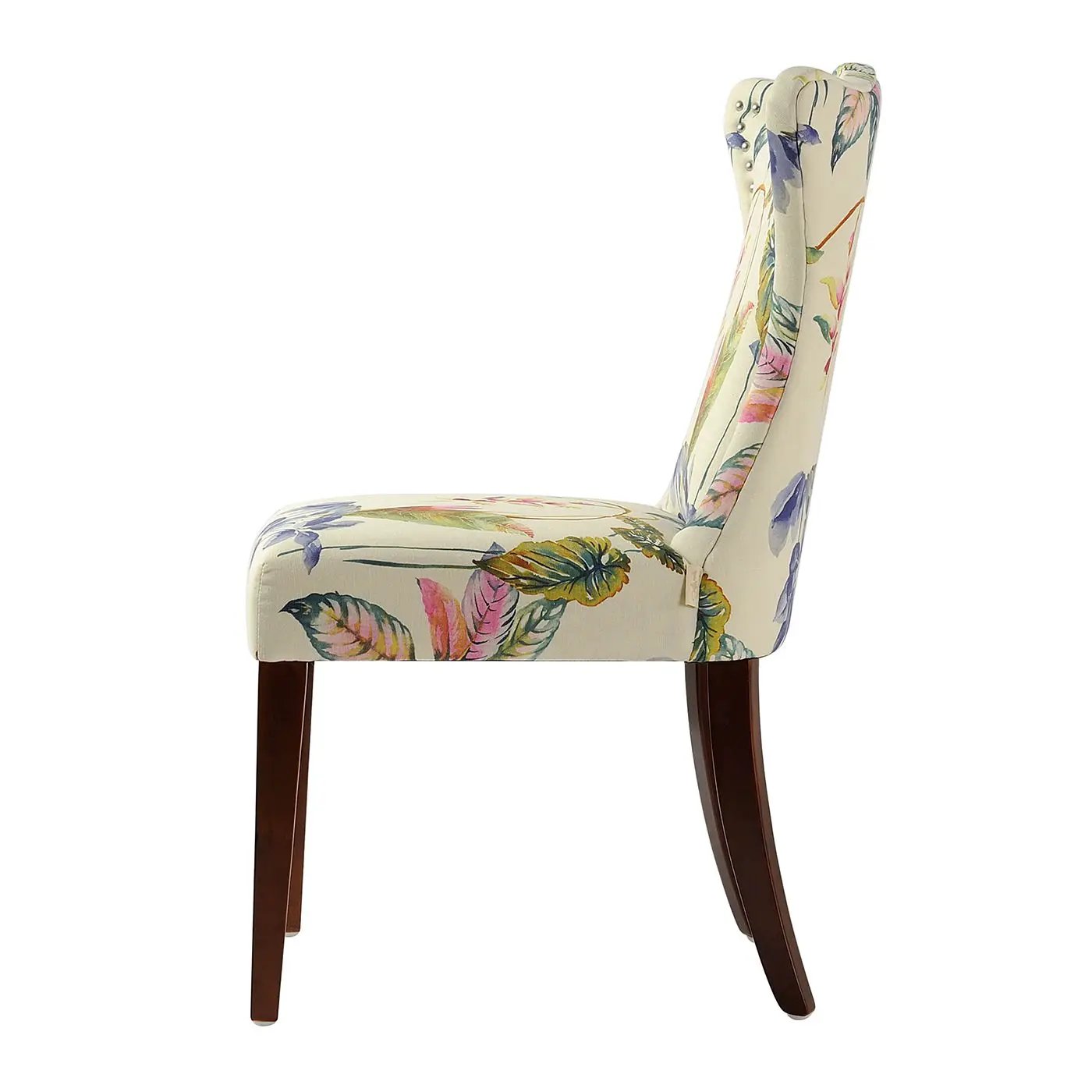 Paradise - Upholstered Accent Chair Printed On - Off-White Floral by HouseOfZazla