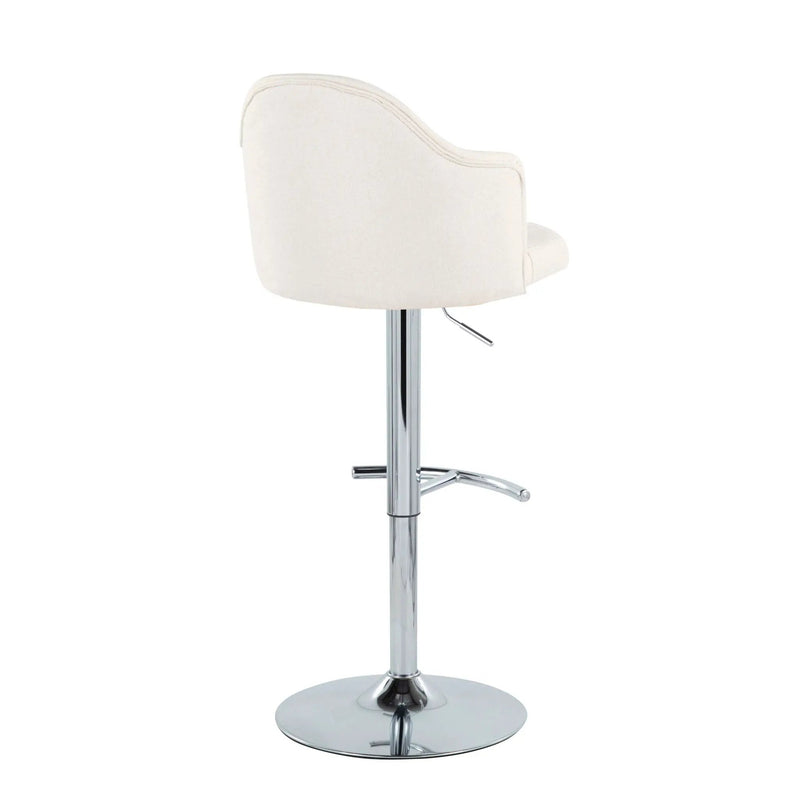 Ahoy - Contemporary Adjustable Barstool With Swivel With Rounded T Footrest (Set of 2) by Unique Piece Furniture