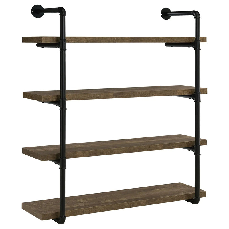 Elmcrest 39-inch 4-shelf Wall Bookshelf Rustic Oak by Unique Piece Furniture