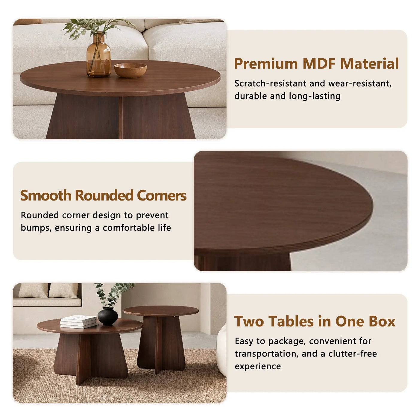 Retro-Style Nesting Coffee Table Set by HouseOfZazla