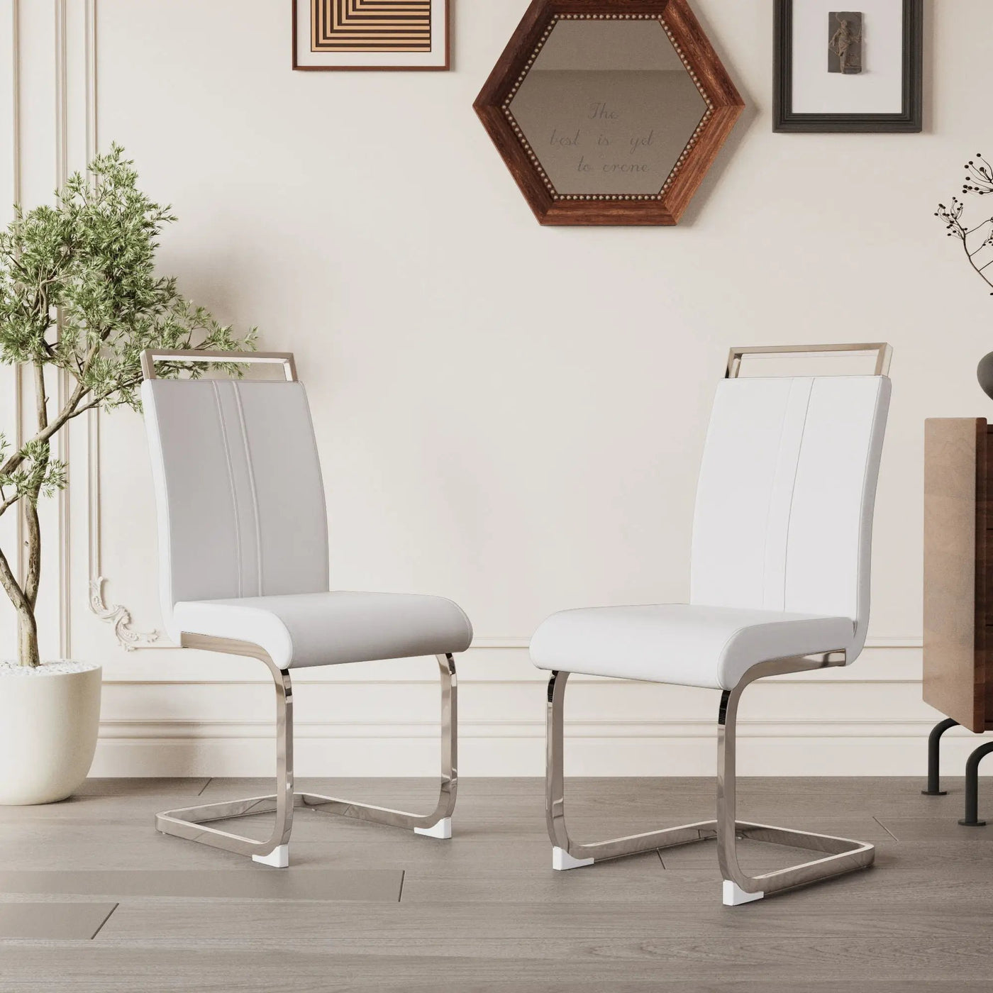 Modern Dining Chairs With Padded Seat, High Back by Unique Piece Furniture
